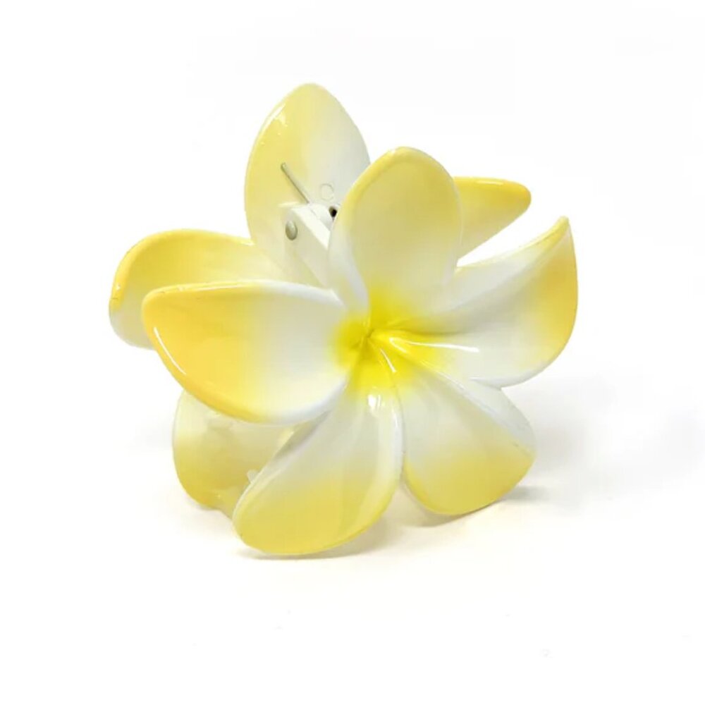 NWT Hawaiian Yellow Flower Hair Claw Clip